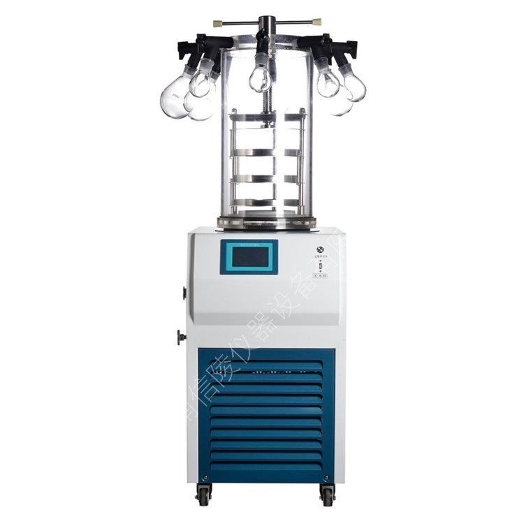 科研生物活性干粉制备真空冻干机多歧管挂瓶